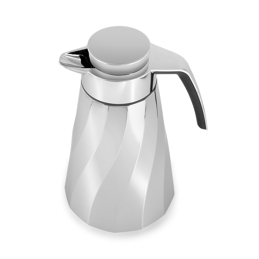 Cone Swirl Vacuum Flask Chrome - 1.5 Litre