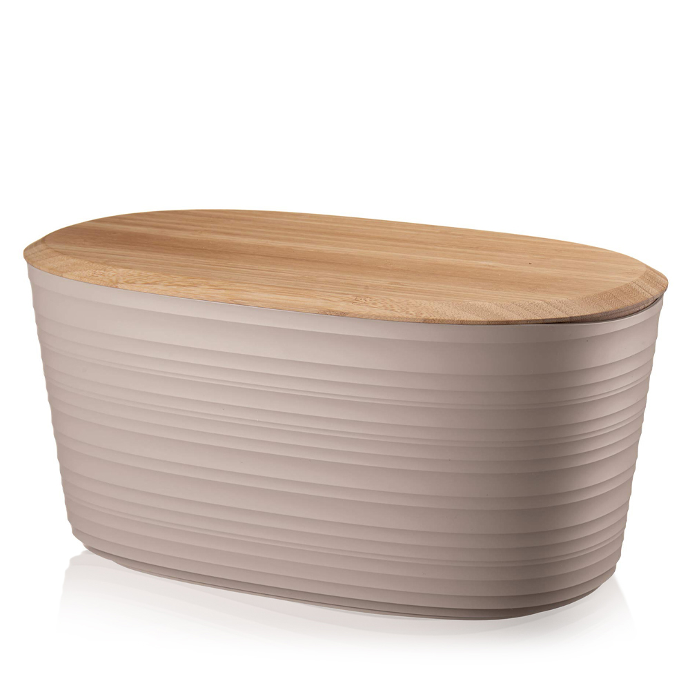 Tierra Bread Box With Board Large - Taupe