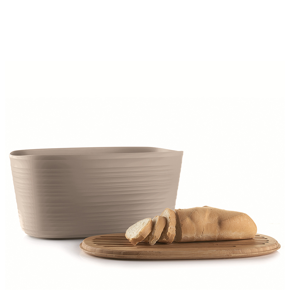Tierra Bread Box With Board Large - Taupe
