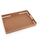 Rectangular Raised Rim Tray - Matt Rose Gold