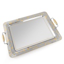 Pareo 5 Rectangular Mirror Gold Serving Tray 57x42.5cm