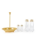 Sphere Design Round Rack Condiment Set 4pcs