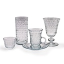 Glass Coffee Cup Leaves Pattern Set 12pcs