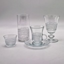 Frosted Glass Coffee Cup Lines Set 12pcs