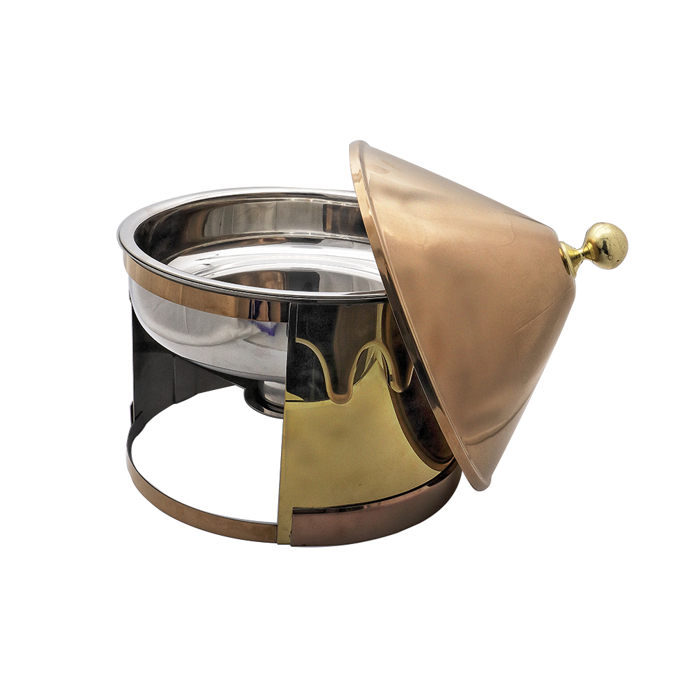 Gold Chafing Dish With Base 7 Ltr