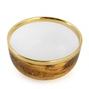 Madera Small Bowl Wood With Gold Edge