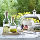 Serve Oil & Vinegar Set & Oak Base L15cm Clear