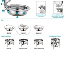Round Chafing Dish Mechanical Damping 6Ltr