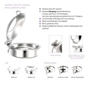 Round Chafing Dish Mech. Damping 6Ltr Cover Glass