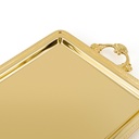 Iron Gilt Color Plated Oblong Tray With Acrylic Cover