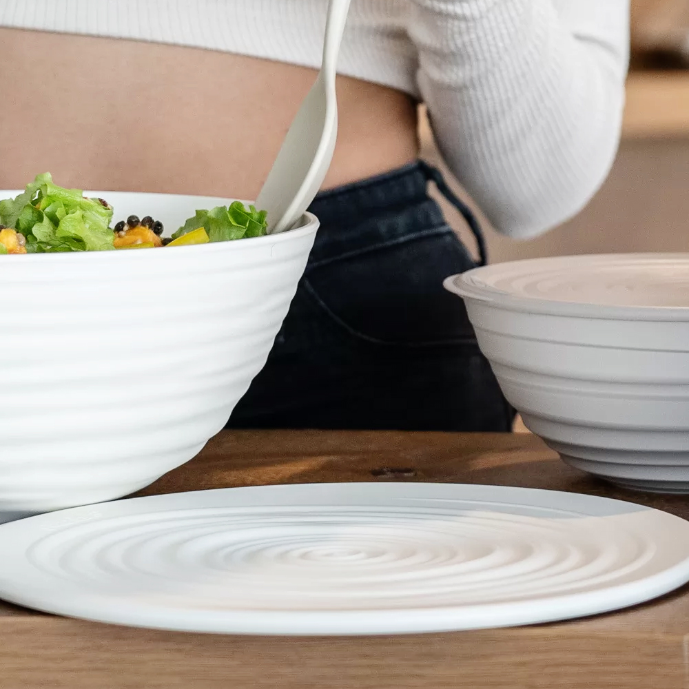 Tierra M Bowl With Lid White