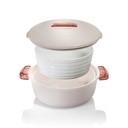 Round Insulated Server Colorado 2.3L White/Rose
