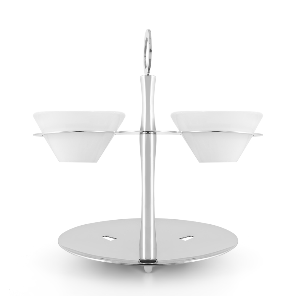 Snacks 2 Porcelain Holder with Stand