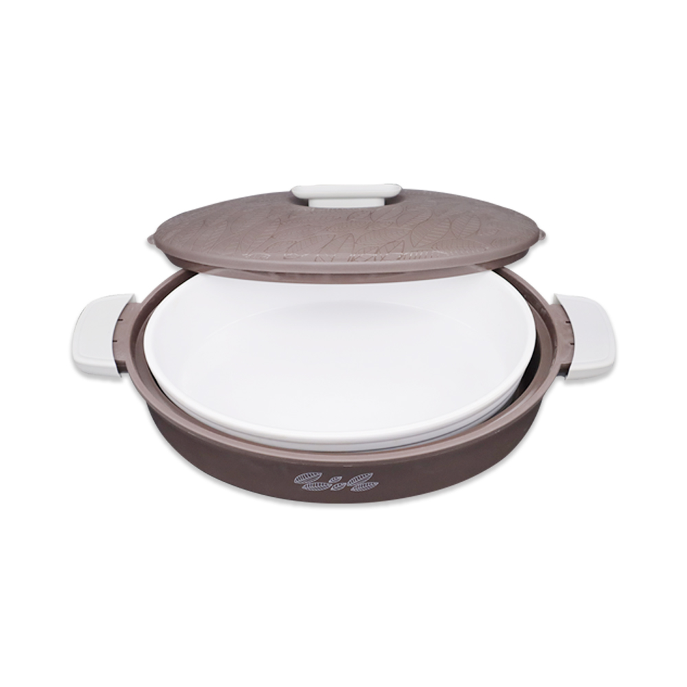 Oval Insulated Server Foliage 2.8L - Brown