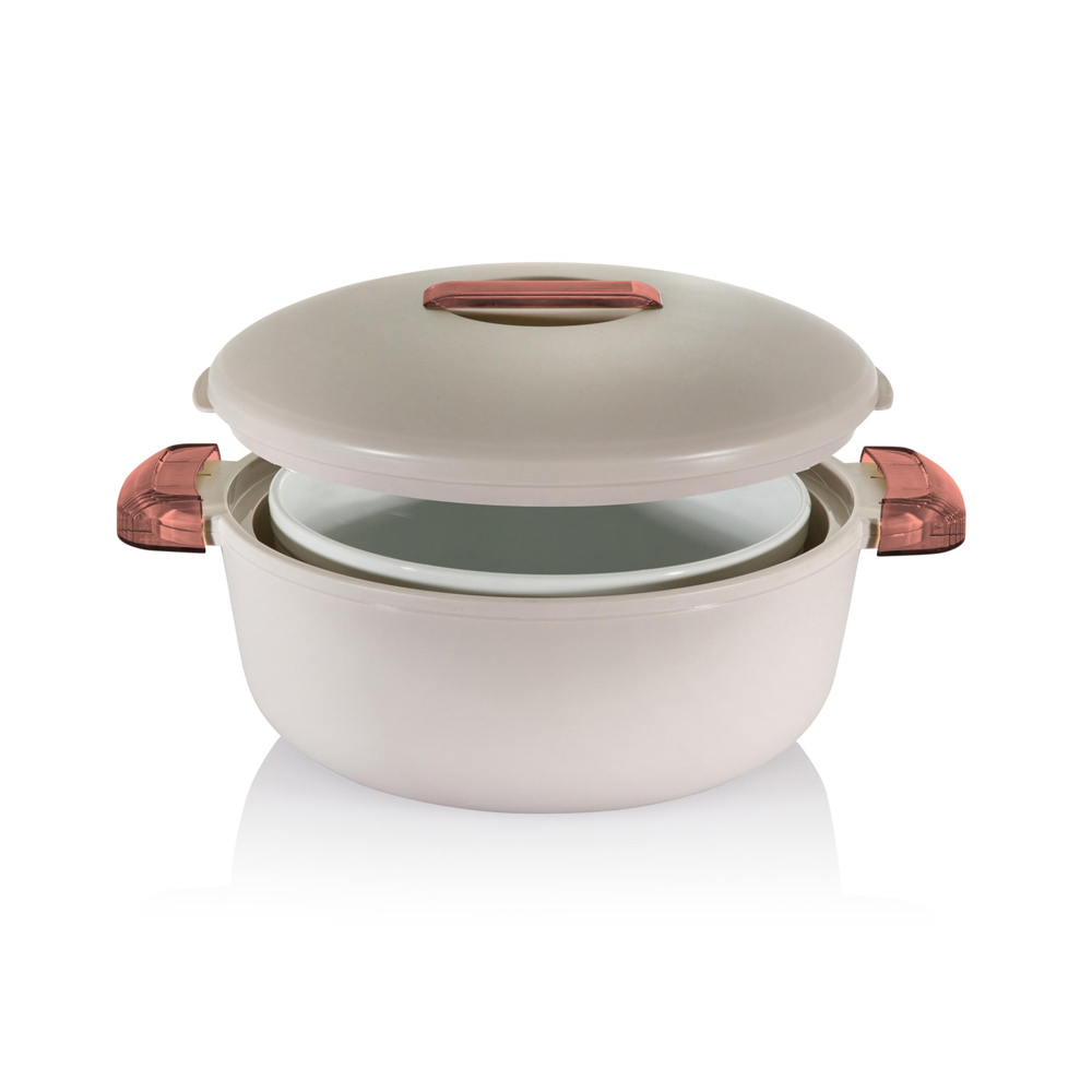 Round Insulated Server Colorado 2.3L White/Rose