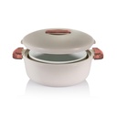 Round Insulated Server Colorado 2.3L White/Rose
