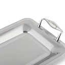 Patrizia 2 Lines Inox Rectangular Tray 40x28cm