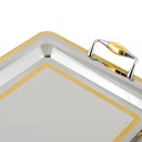 Lady 4 Lines Rectangular Tray Gold