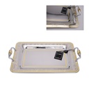Cairo Gold 5 Rectangular Tray Silver