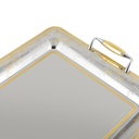 Cairo Gold 5 Rectangular Tray Silver