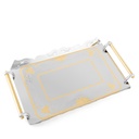 Praga Gold Rectangular Serving Steel 40x26cm