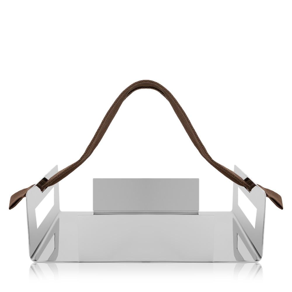 Napkin Holder with Brown Handle 20x20cm