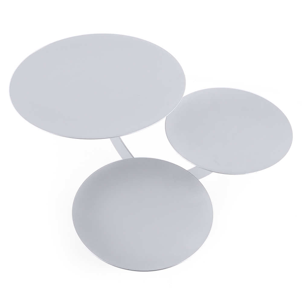 Stainless Steel Stand with 3 Plates - Silver