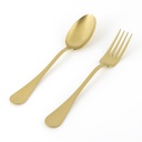 Two Piece Salad Server Set - Gold