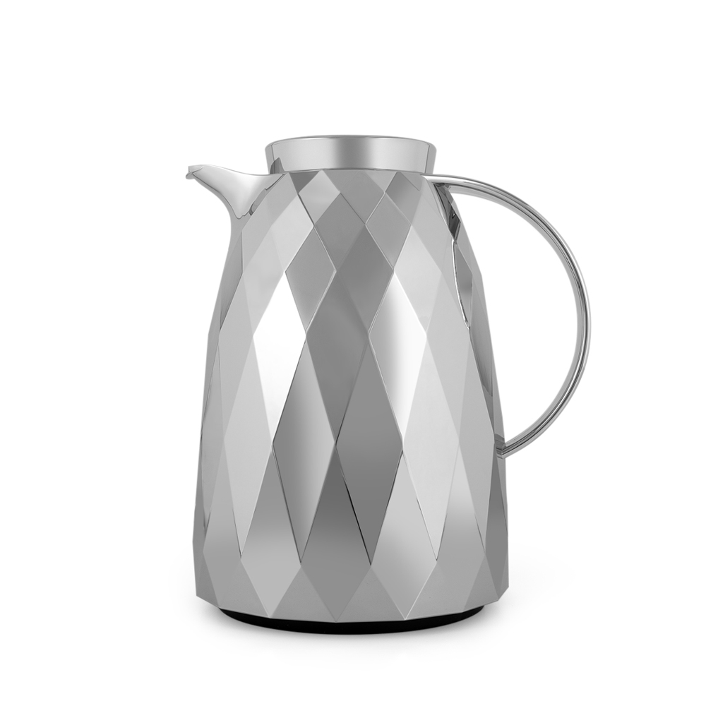 Swirl Cone Silver Vacuum Flask - 1 Litre