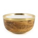 Madera Small Bowl Wood With Gold Edge