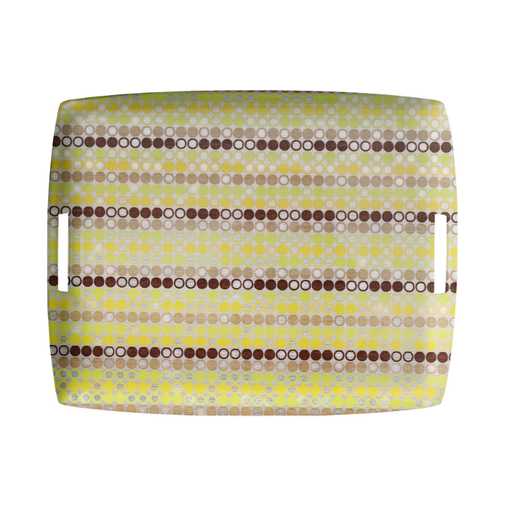 صينية أكريليك بمقابض - أصفر