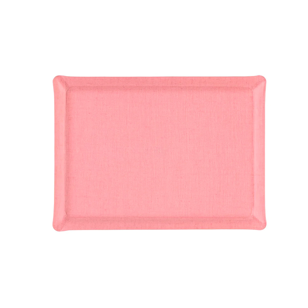 صينية اكريليك لينن 37x28سم - وردي