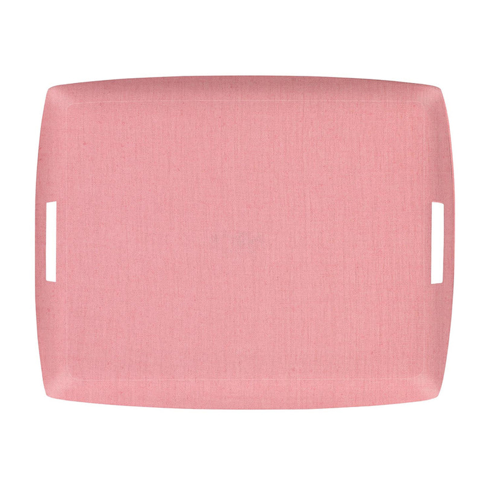 Linen Acrylic Tray 54x43cm - Pink