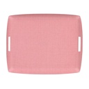 Linen Acrylic Tray 54x43cm - Pink