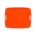 Linen Acrylic Tray 54x43cm - Corail