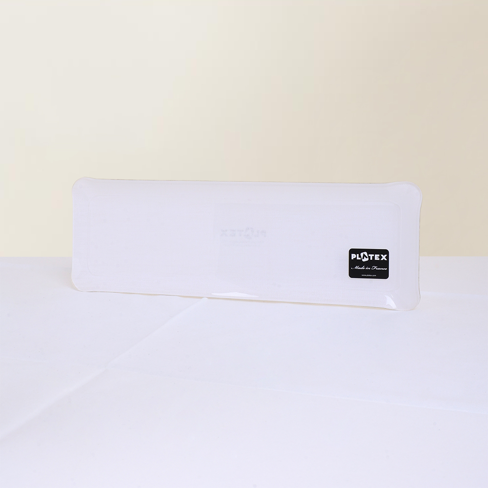 Acrylic Linen White Tray - 37x13cm