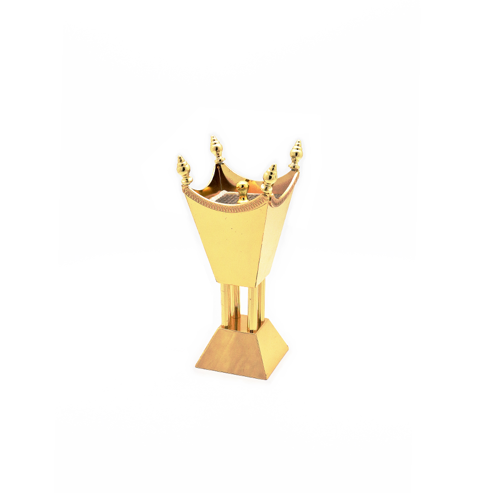 Iron Gold Plated Incense Burner with Arch Design