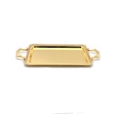 Large Rectangular Serving Tray with Cover - Gold 
