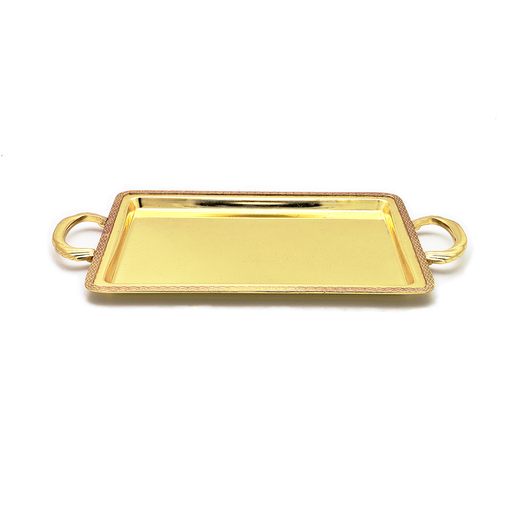 Iron Gold Plated Serving Tray