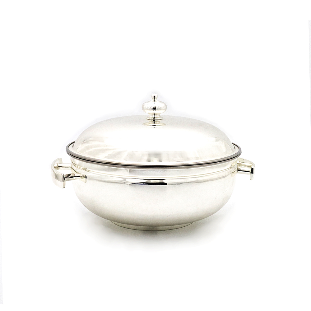 حافظة طعام فضي - وسط