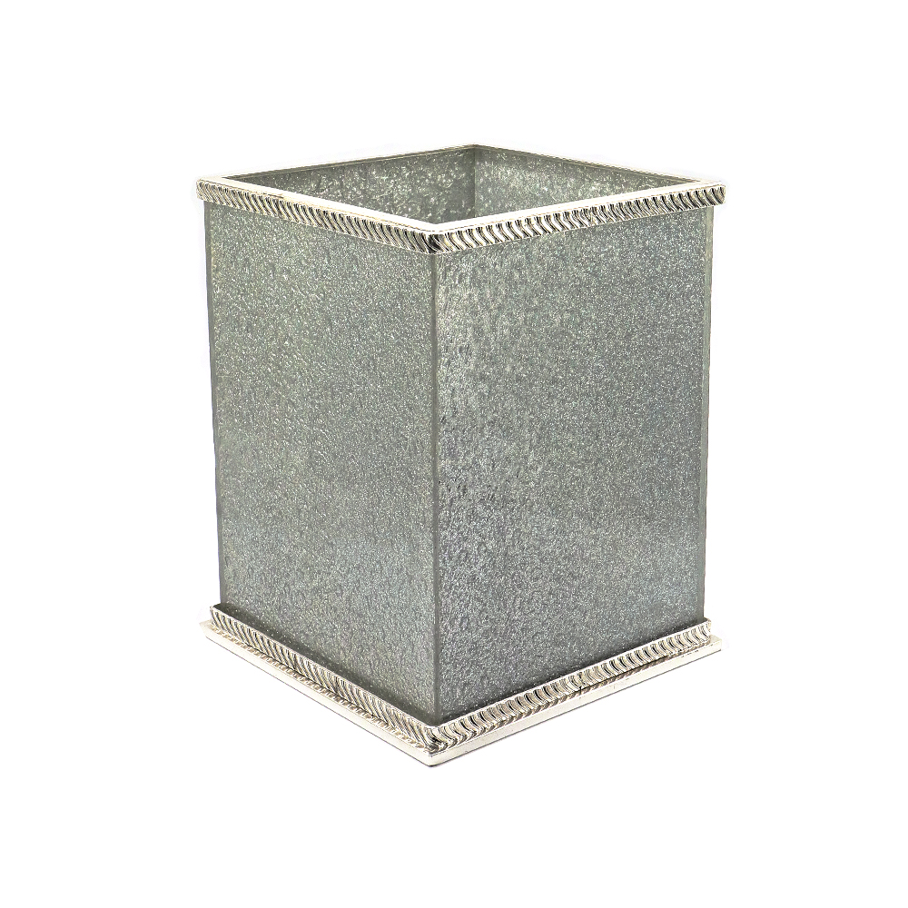 Silver Color Acrylic Waste Bin