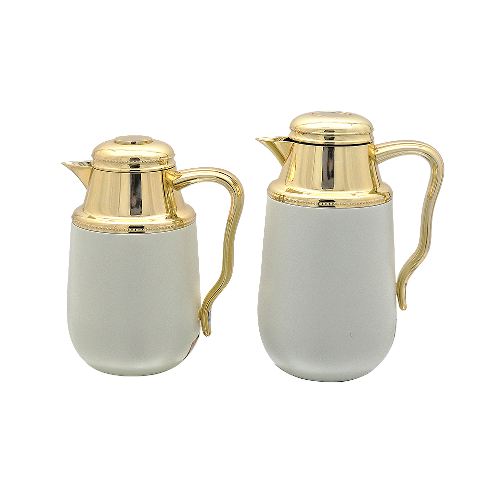 Mayflower Vacuum Flask Set - Ivory/Gold