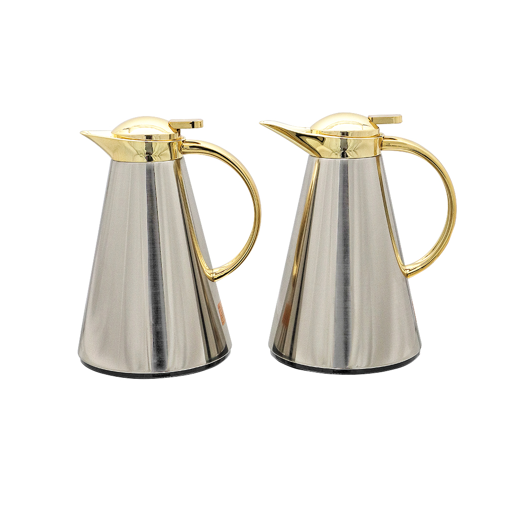 Mayflower Vacuum Flask Set - Brushed/Gold