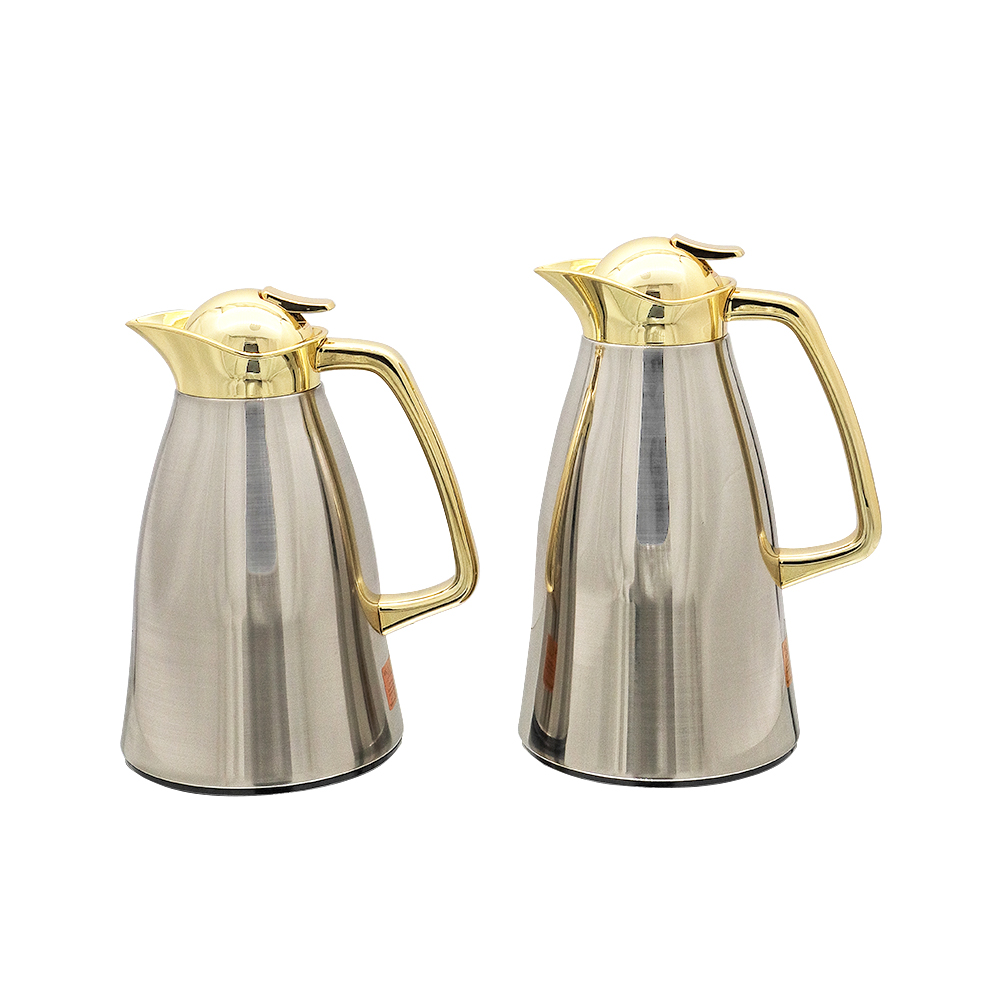 Mayflower Vacuum Flask Set - Brushed/Gold