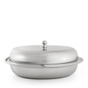 Steel Oval Serving Dish with Lid - Large
