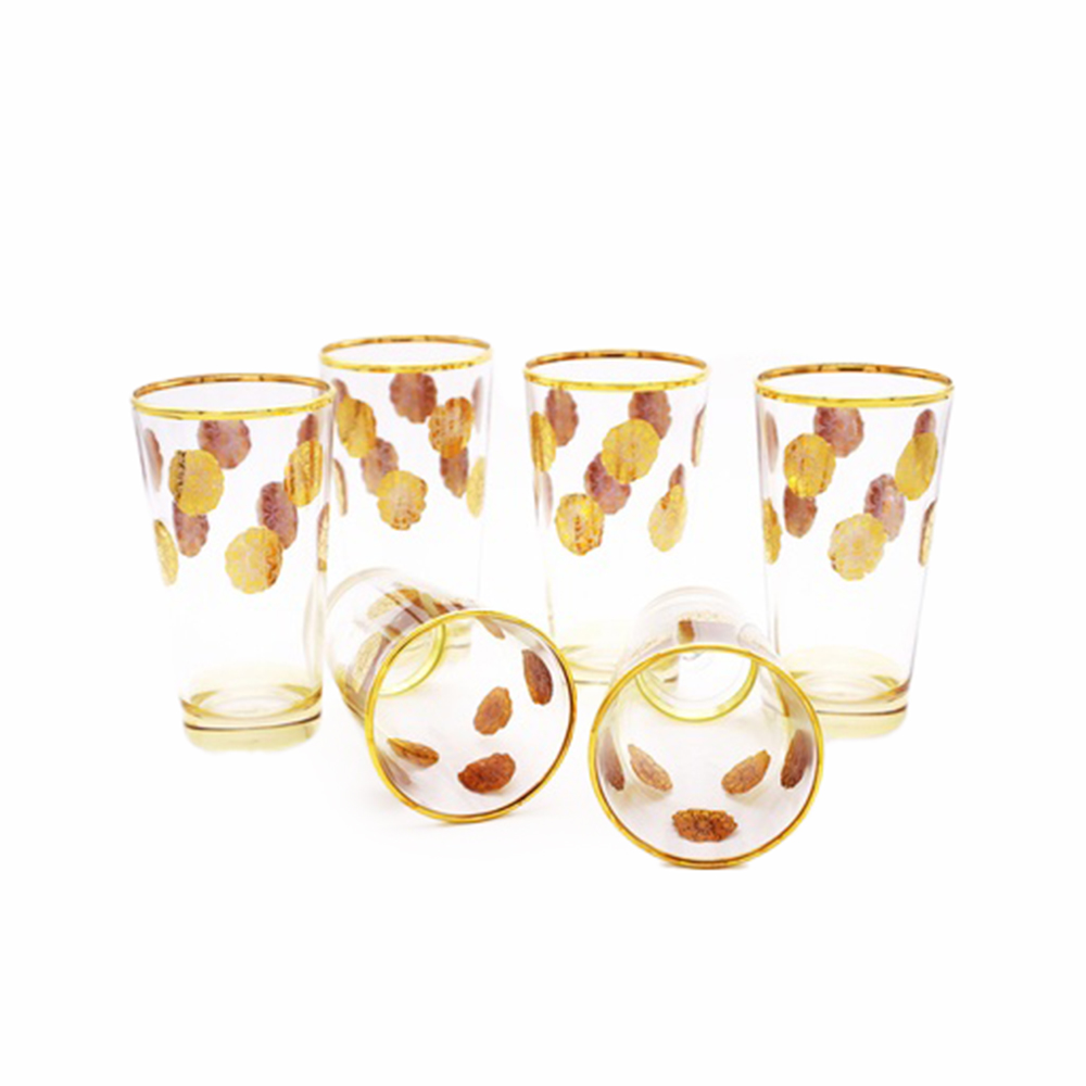 Island Amber Gold Tumbler Glass Set - 6pcs