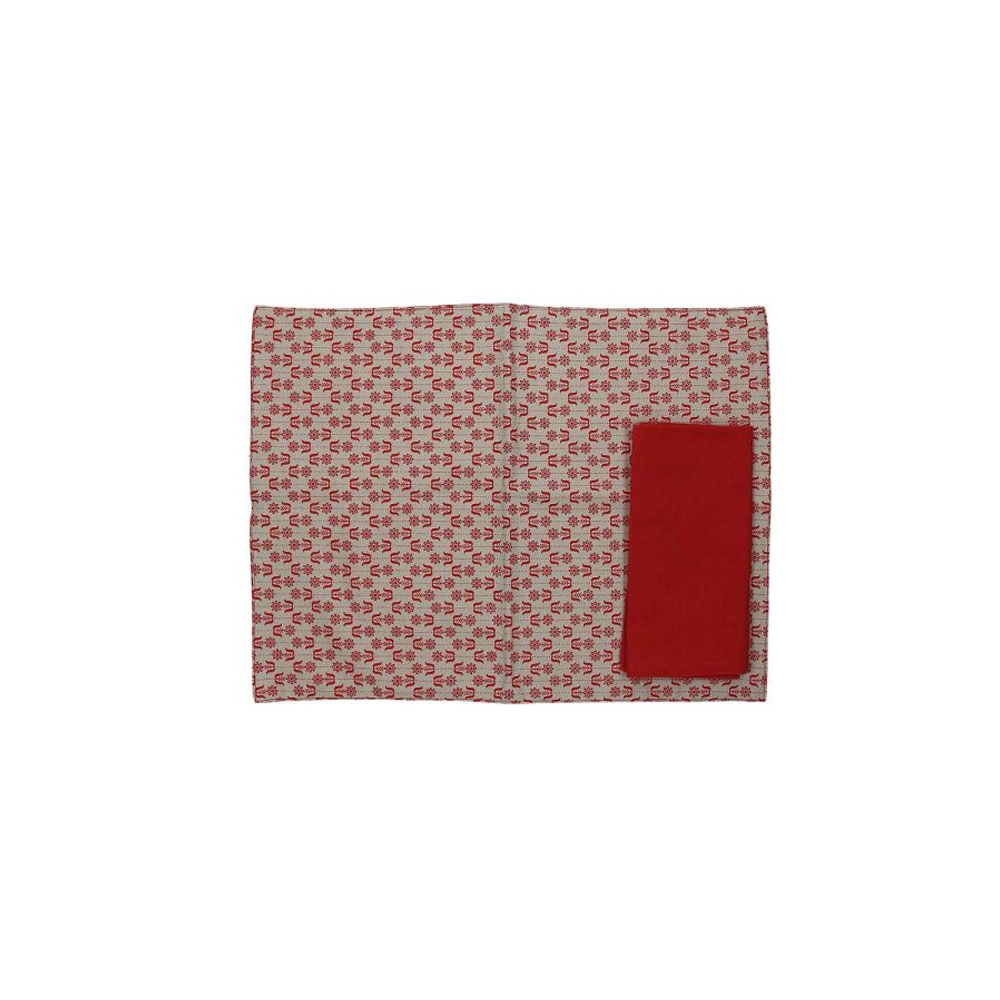 Linen 45 x 33cm Place Mat - Red