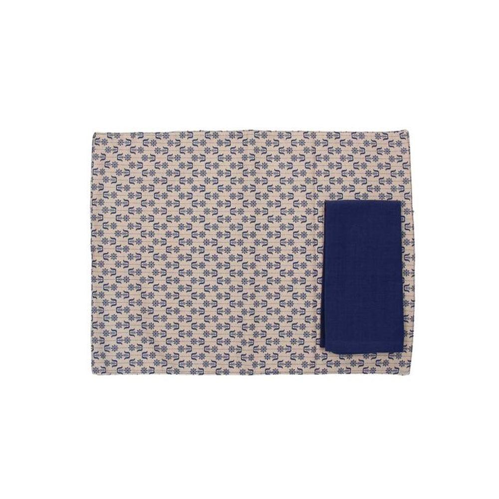 Linen 45 x 33cm Place Mat - Blue
