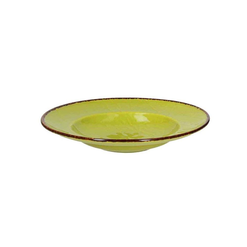 Vulcania 25cm Pasta Bowl - Veggie Green