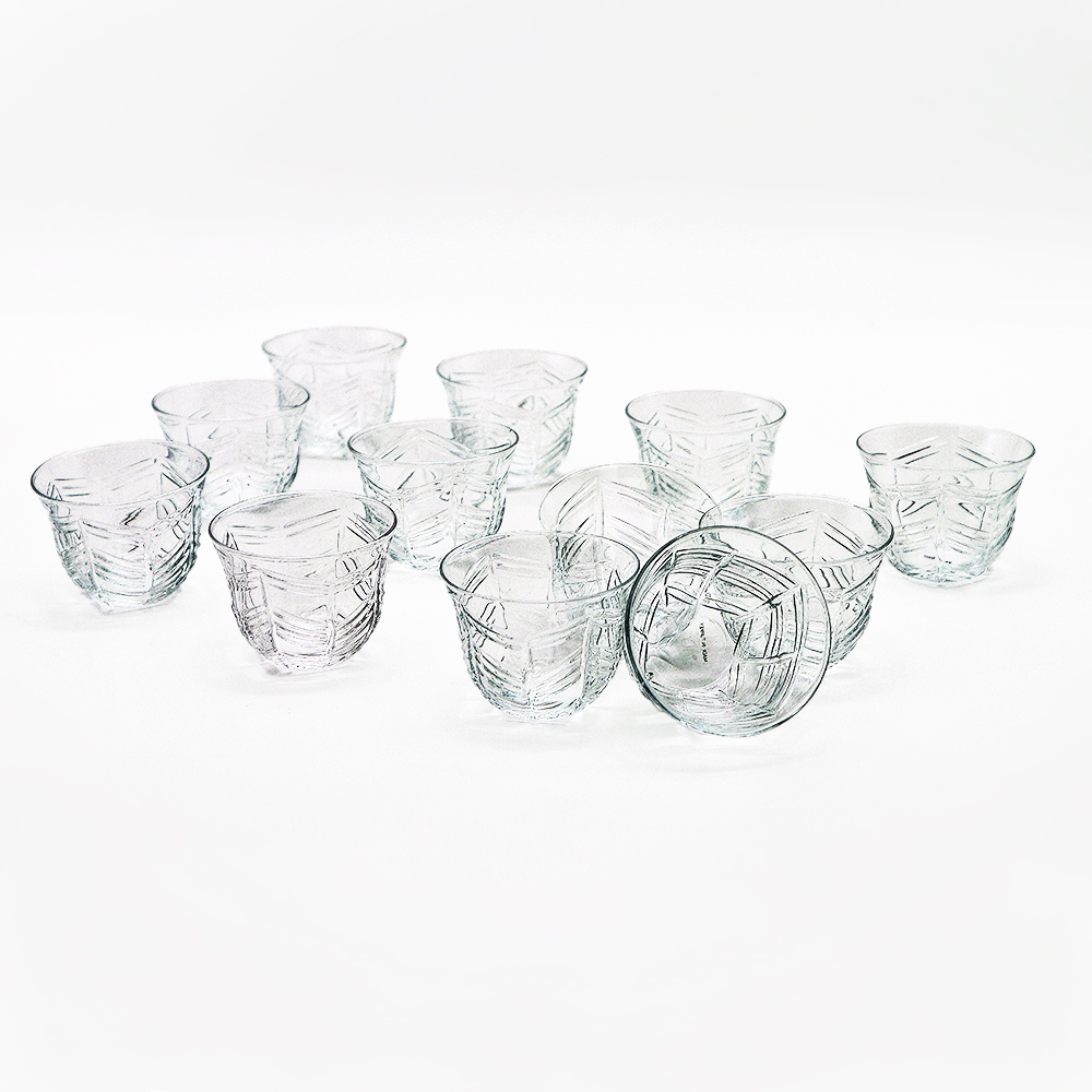 Clear Glass Coffee Cup Set - 6pcs